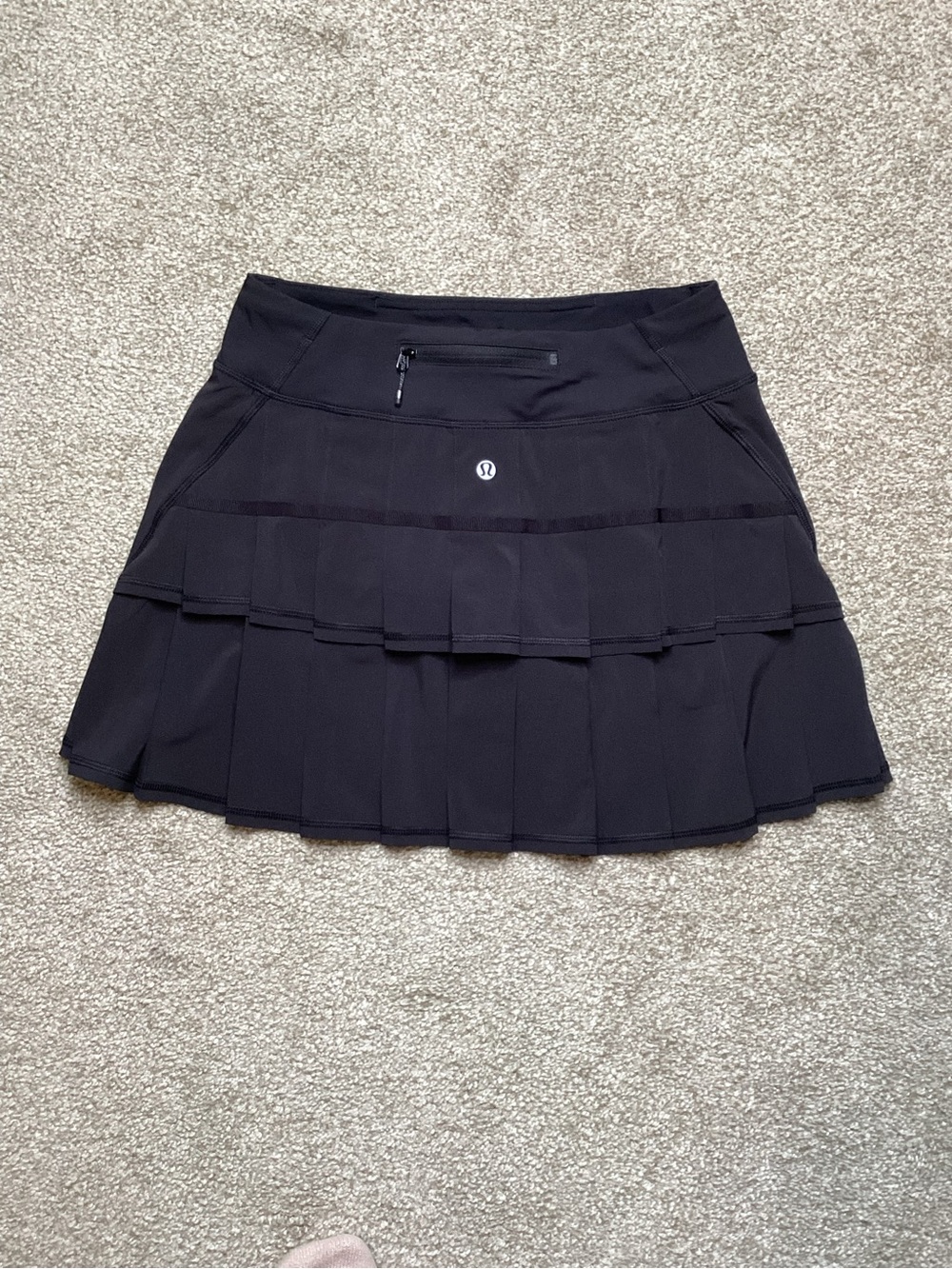 TALL Lululemon Run: Pace Setter Skirt 4 Small Golf Tennis Shorts Skort Black - Picture 7 of 9